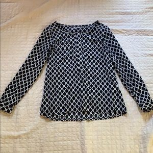 Black and White Blouse